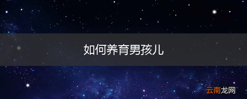 如何养育男孩儿