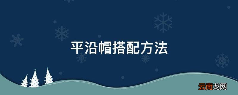 平沿帽搭配方法