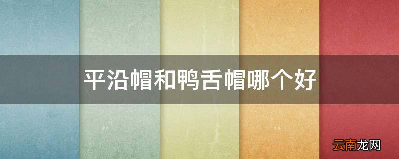 平沿帽和鸭舌帽哪个好