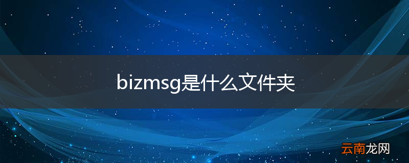 bizmsg是什么文件夹