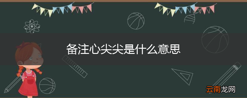 备注心尖尖是什么意思