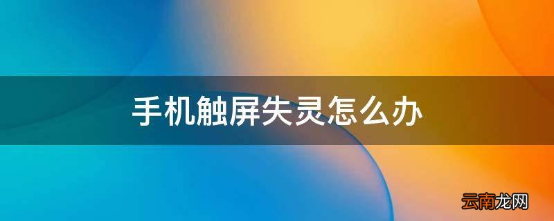 手机触屏失灵怎么办