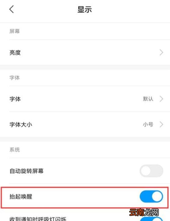 小米9se中设置抬手亮屏的具体操作方法