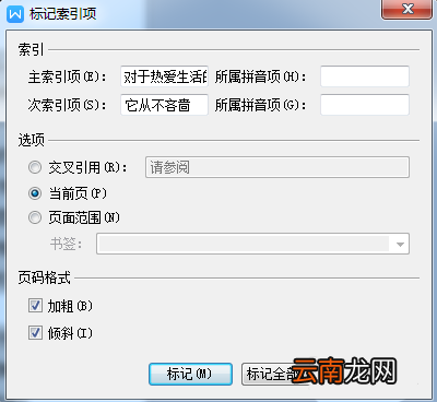 wps插入索引具体操作步骤介绍