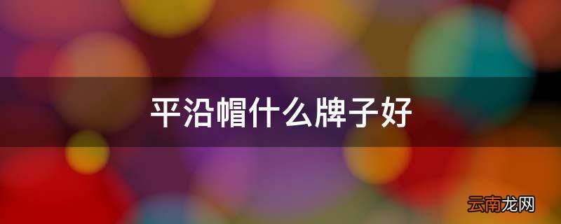 平沿帽什么牌子好