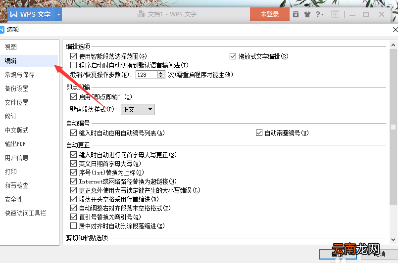 wps中将拖放式文字编辑功能关掉具体操作方法