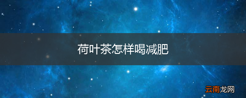荷叶茶怎样喝减肥
