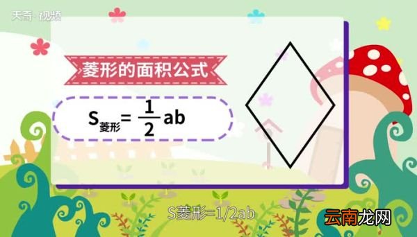 菱形面积菱形的面积怎么求