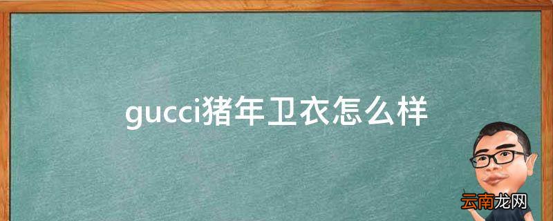 gucci猪年卫衣怎么样