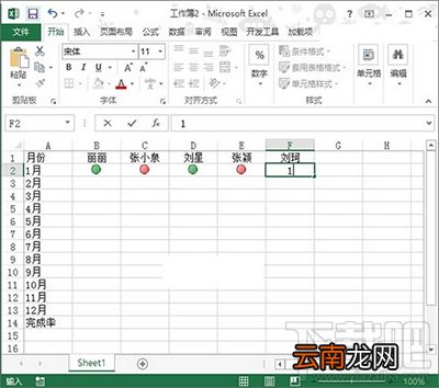 Excel2013怎么用红灯图标记录工作情况？