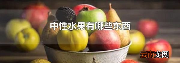 中性水果有哪些东西
