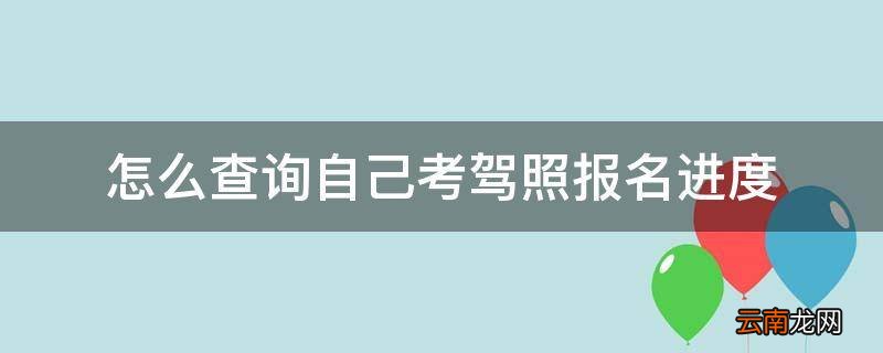 怎么查询自己考驾照报名进度