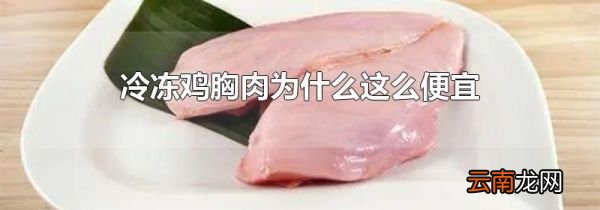 冷冻鸡胸肉为什么这么便宜
