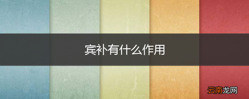 宾补有什么作用