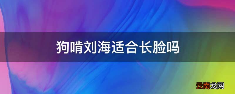 狗啃刘海适合长脸吗