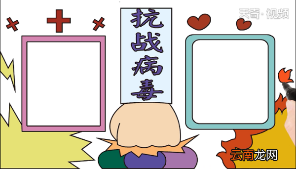 抗战病毒手抄报 抗战病毒画报