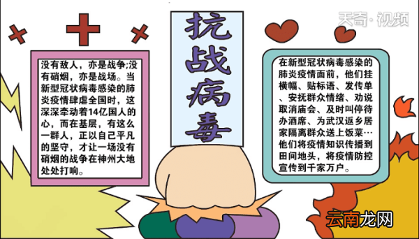 抗战病毒手抄报 抗战病毒画报