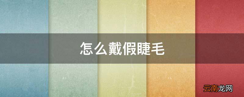 怎么戴假睫毛