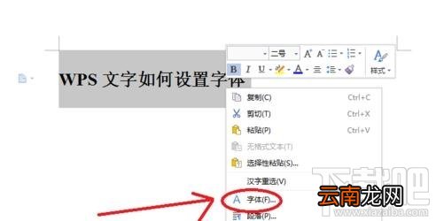 WPS文字中怎么设置字体的大小