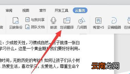 wps2019划词翻译具体操作流程