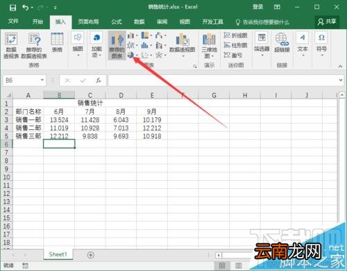 Excel2016表格数据折线图怎么插入
