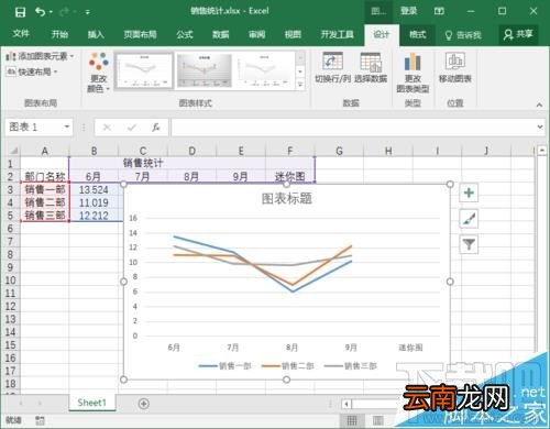 Excel2016表格数据折线图怎么插入