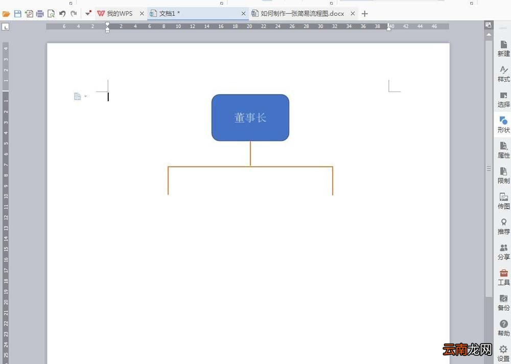 wps绘制出一个树根流程图具体操作流程