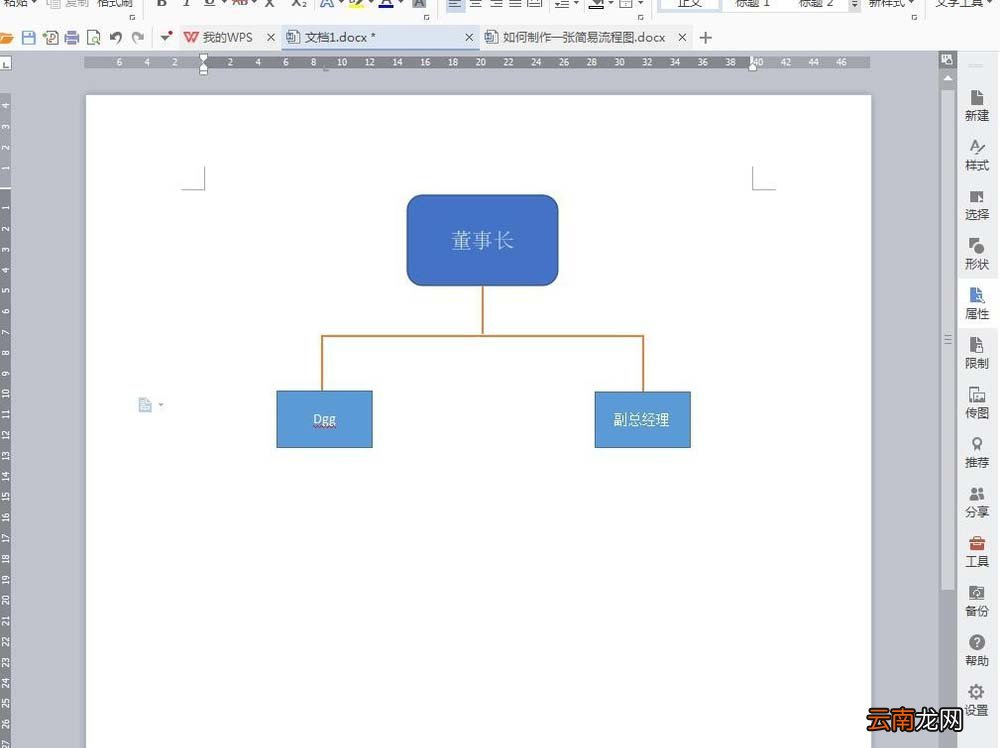 wps绘制出一个树根流程图具体操作流程