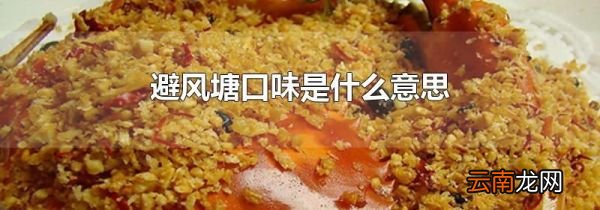 避风塘口味是什么意思