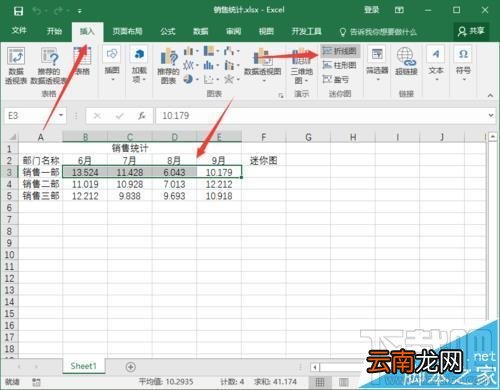 Excel2016要怎么添加迷你图