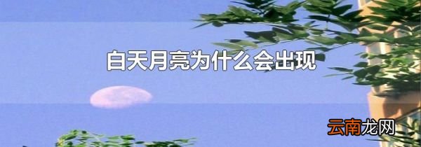 白天月亮为什么会出现