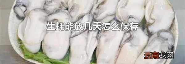 生蚝能放几天怎么保存