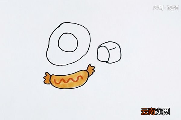 早餐简笔画