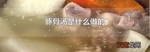 豚骨汤是什么做的