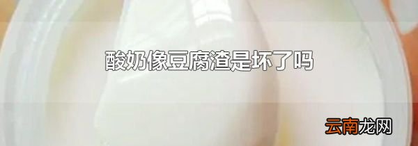 酸奶像豆腐渣是坏了吗