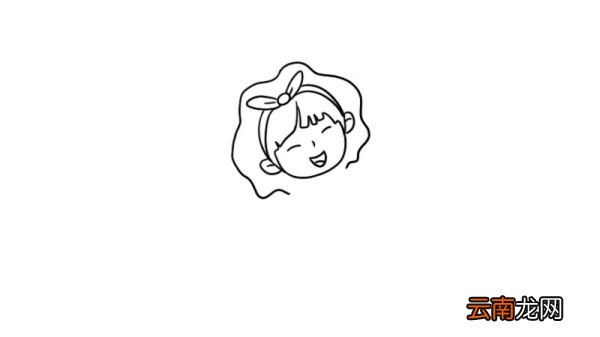 儿童节跳绳的女孩简笔画画法