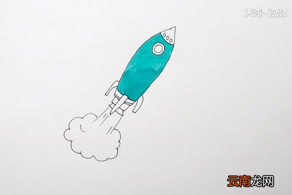 运载火箭简笔画