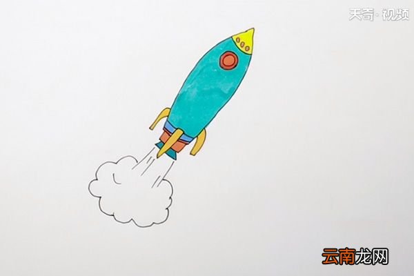 运载火箭简笔画