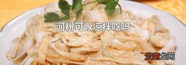 河粉可以凉拌吃吗