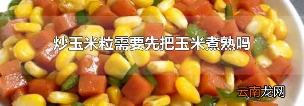 炒玉米粒需要先把玉米煮熟吗