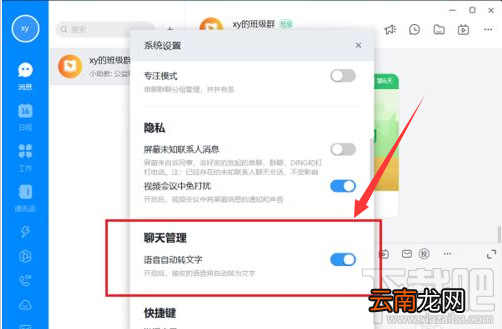 钉钉电脑版语音自动转文字怎么关闭？钉钉语音自动转文字关闭教程