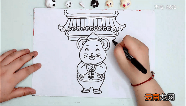 鼠年元旦简笔画 鼠年元旦画报