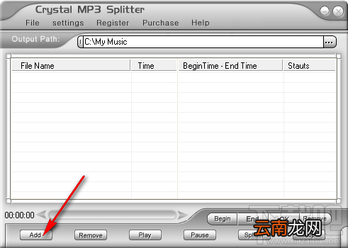 Crystal MP3 Splitter分割MP3音频文件的方法步骤