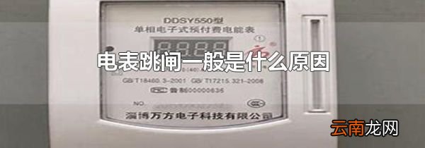 电表跳闸一般是什么原因