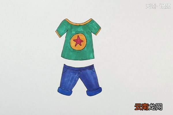 幼儿男服饰简笔画