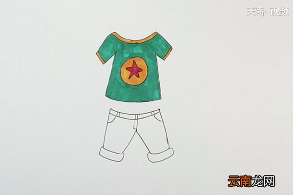 幼儿男服饰简笔画