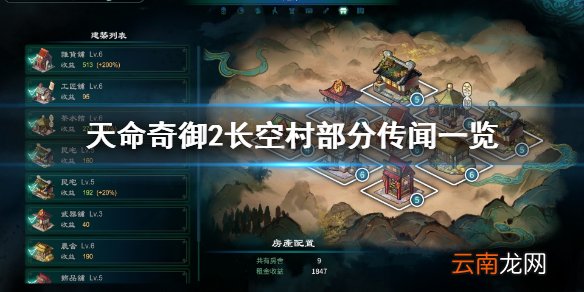 天命奇御2长空村传闻有哪些 天命奇御2长空村部分传闻一览