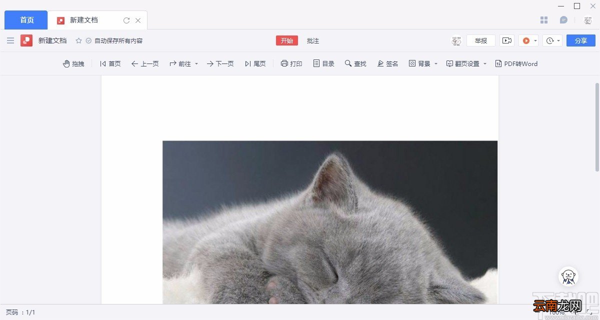 金山文档打印PDF文件的方法