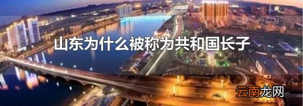 山东为什么被称为共和国长子