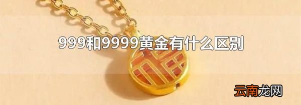 999和9999黄金有什么区别